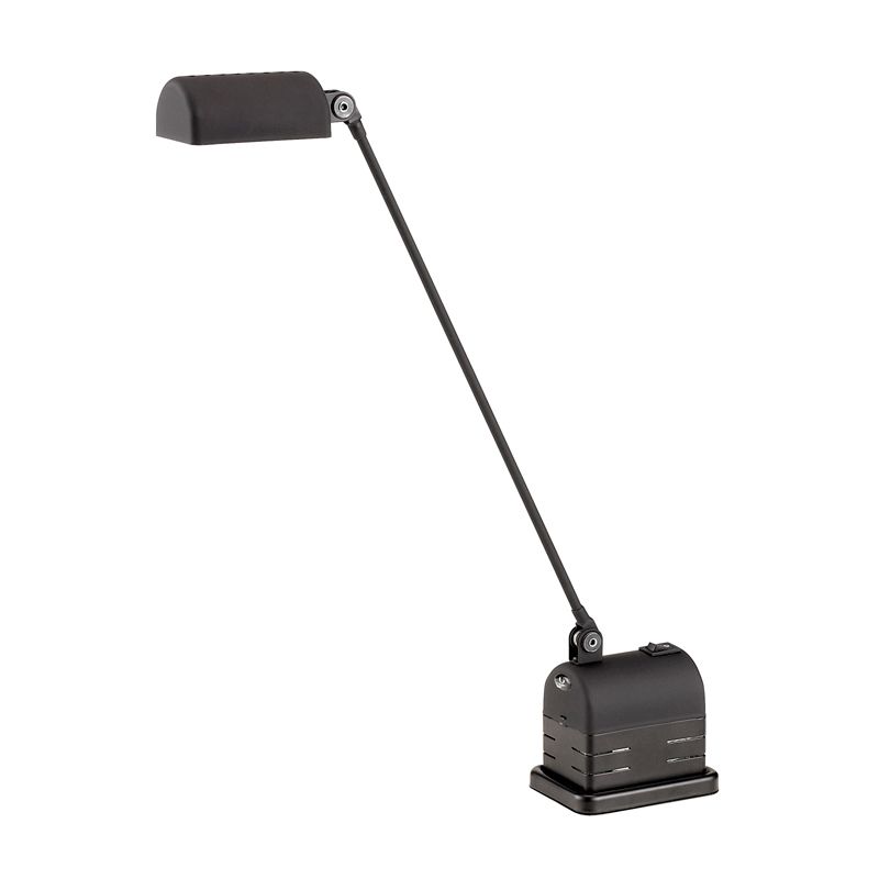 Schwarze Daphinette LED Tischleuchte von Lumina mit verstellbarem Arm und modernem Design.